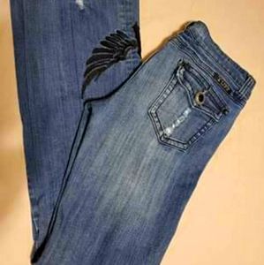 Cowgirl Tuff - Cross & Angel Wings jeans